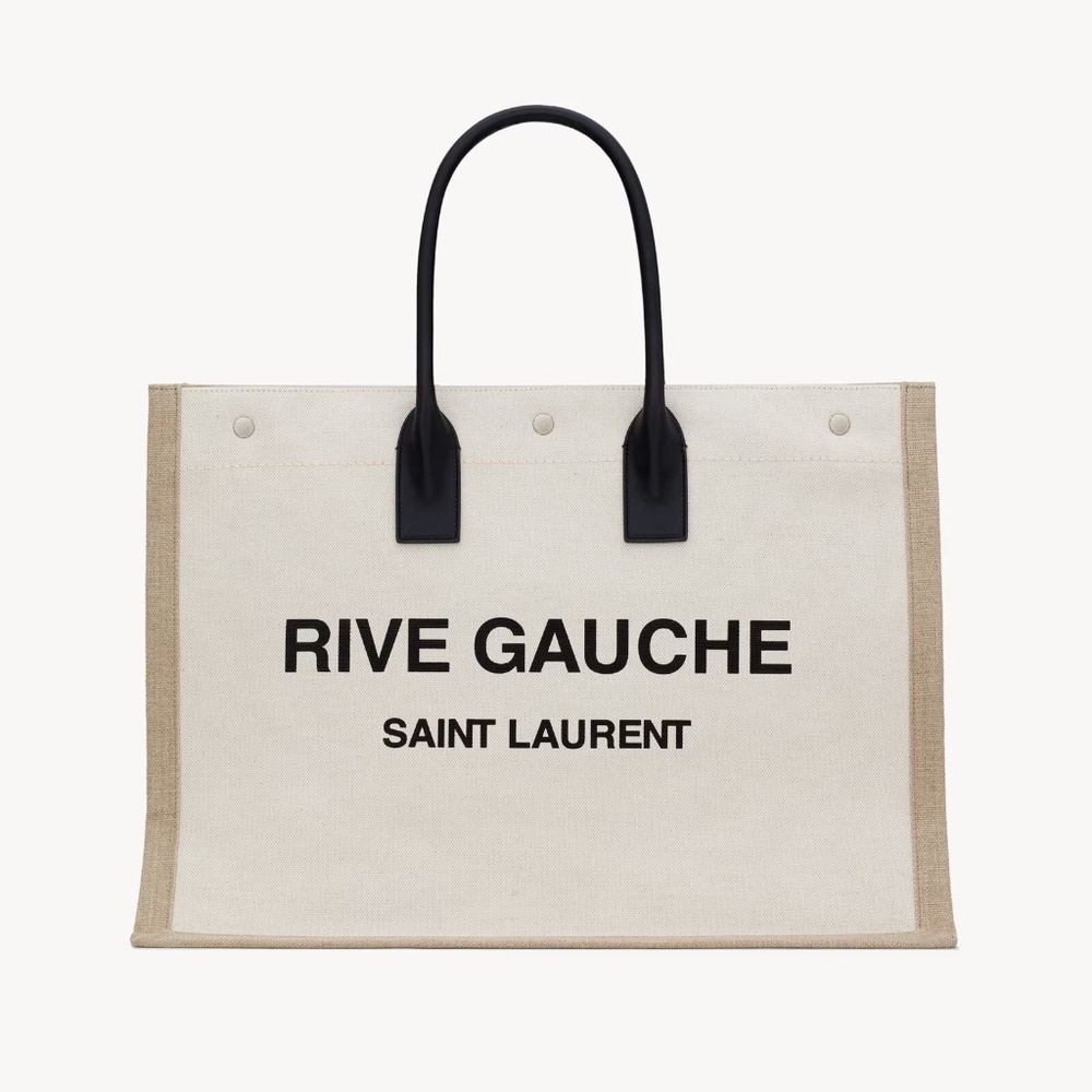 SAINT LAURENT LINEN TOTE
